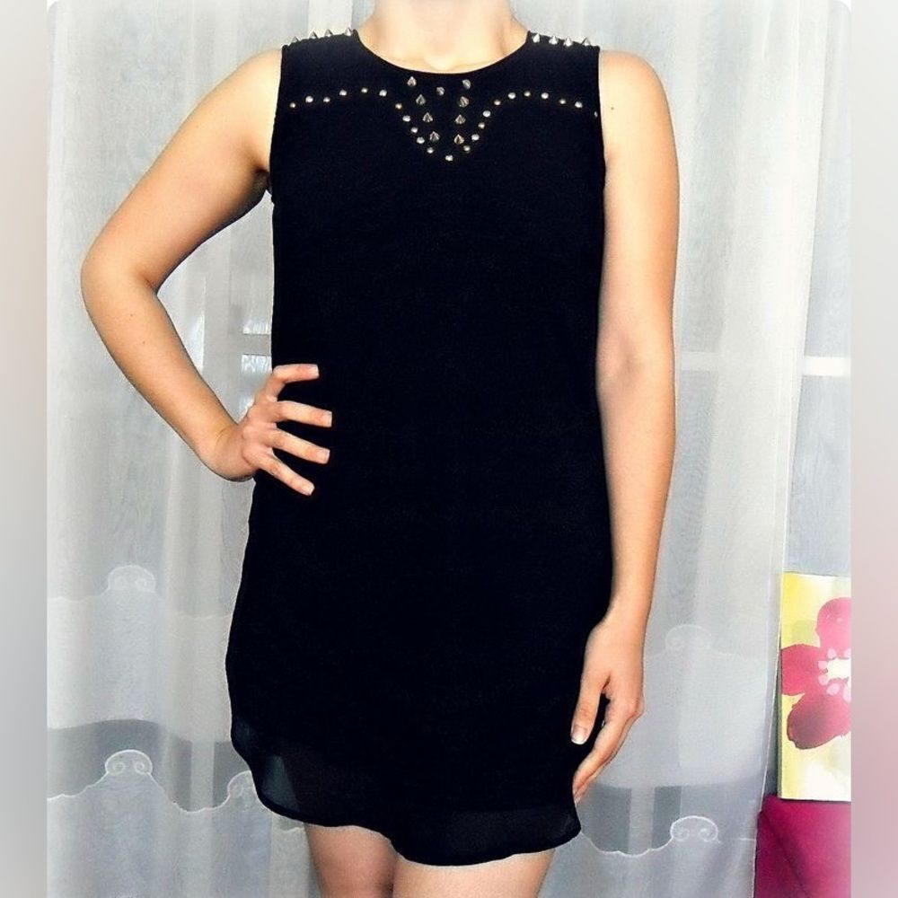 Forever 21 Black Studded Dress. Size Large